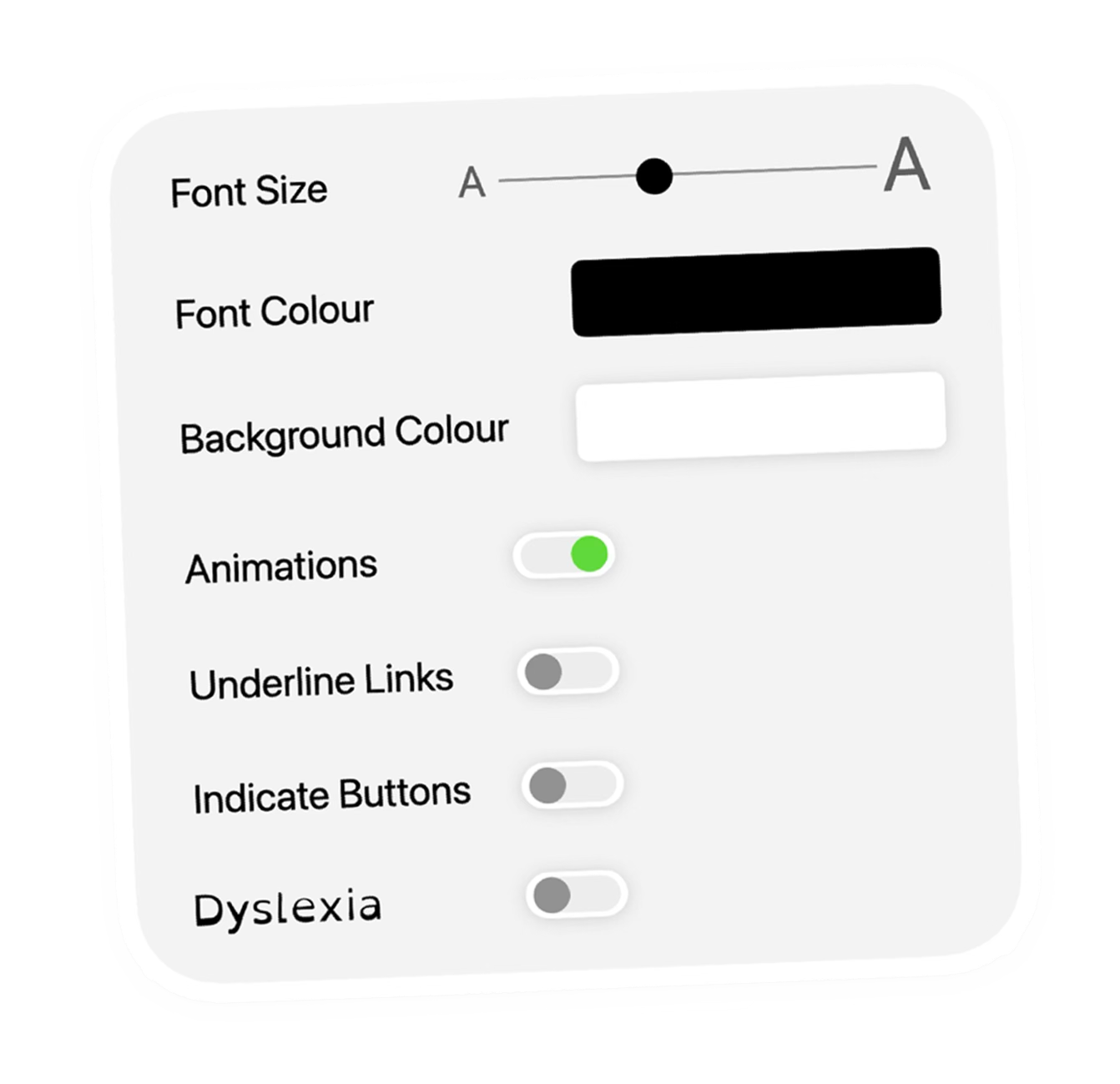 Font settings