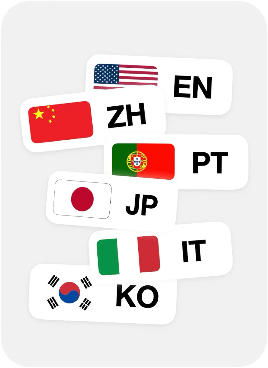 60+ languages